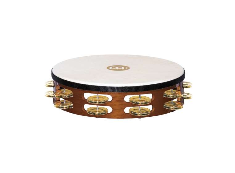 Meinl TAH-2-B-AB Wood Tamburin m/skinn, Dobbel, Brass (M) 